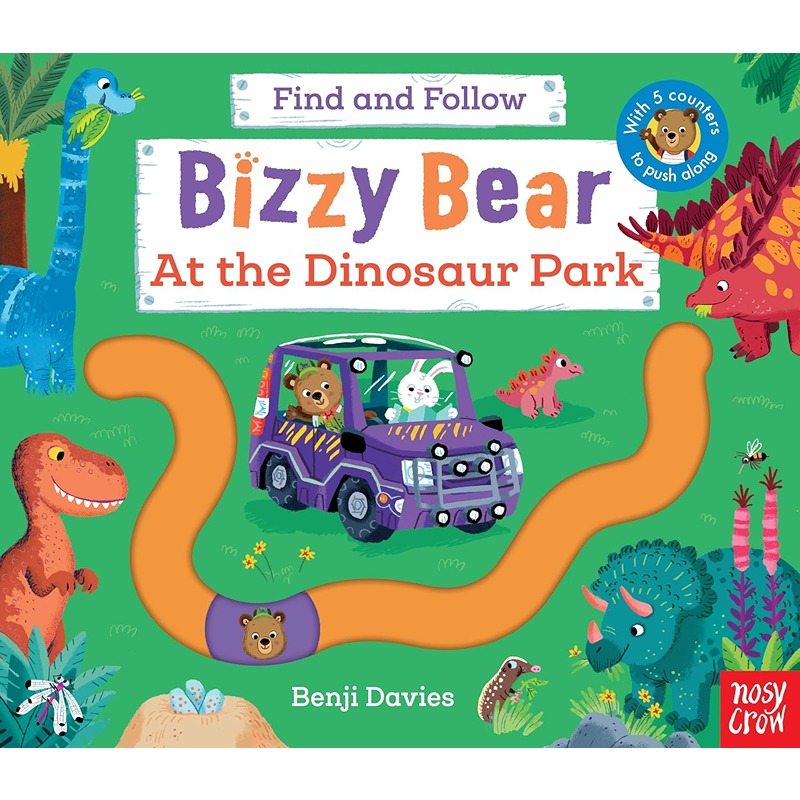 Bizzy Bear Find And Follow: At The Dinosaur Park: With 4 Sliding Counters