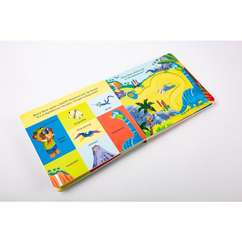 Bizzy Bear Find And Follow: At The Dinosaur Park: With 4 Sliding Counters