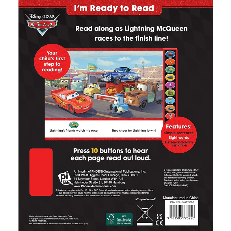 Disney Pixar Cars: I'm Ready To Read Sound Book