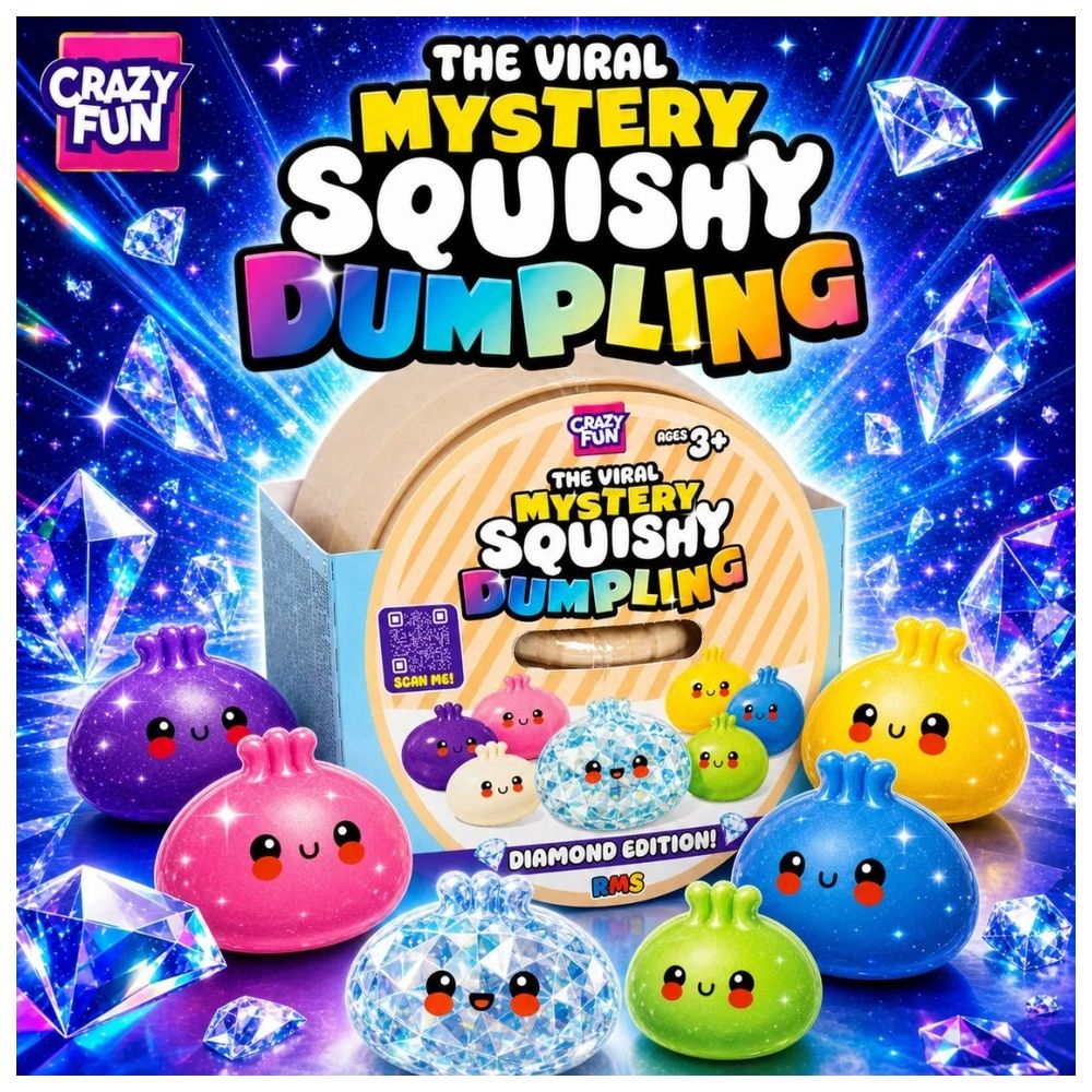 RMS - Crazy Fun The Viral Mystery Squishy Dumpling Toy - Diamond Edition