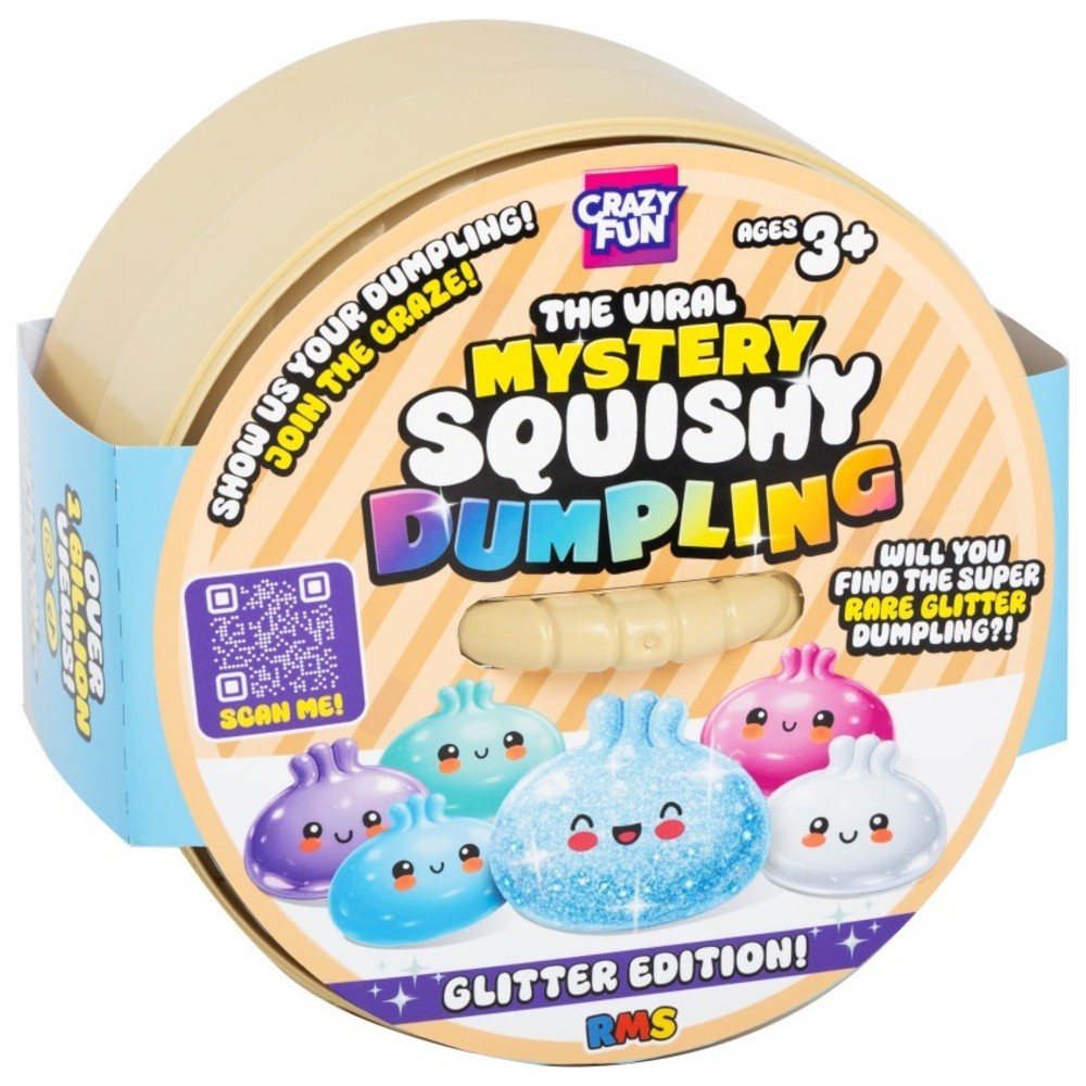 RMS - Crazy Fun The Viral Mystery Squishy Dumpling Toy - Rainbow Glitter