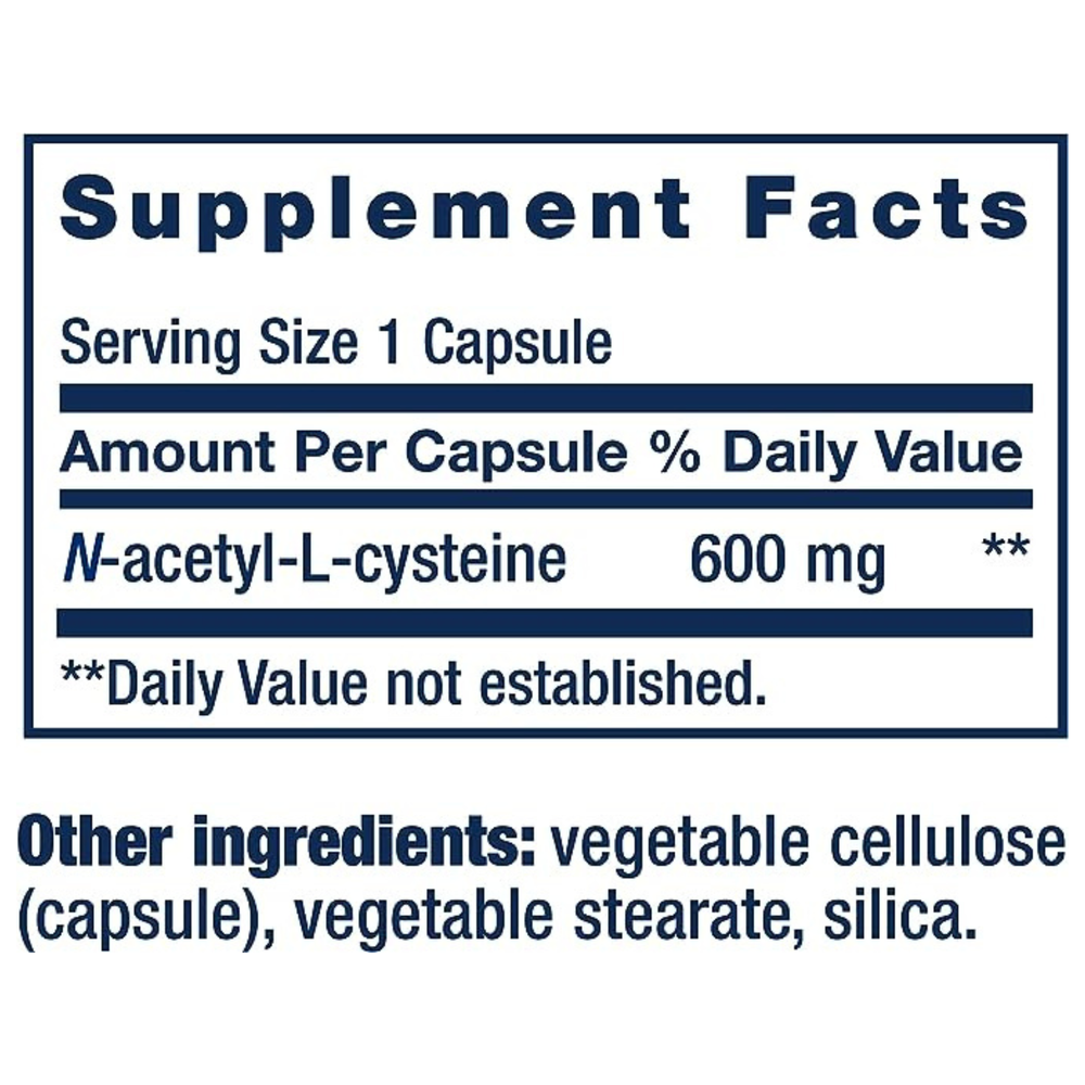 Life Extension - N-Acetyl-L-Cysteine 600 mg - 60 Veg Caps