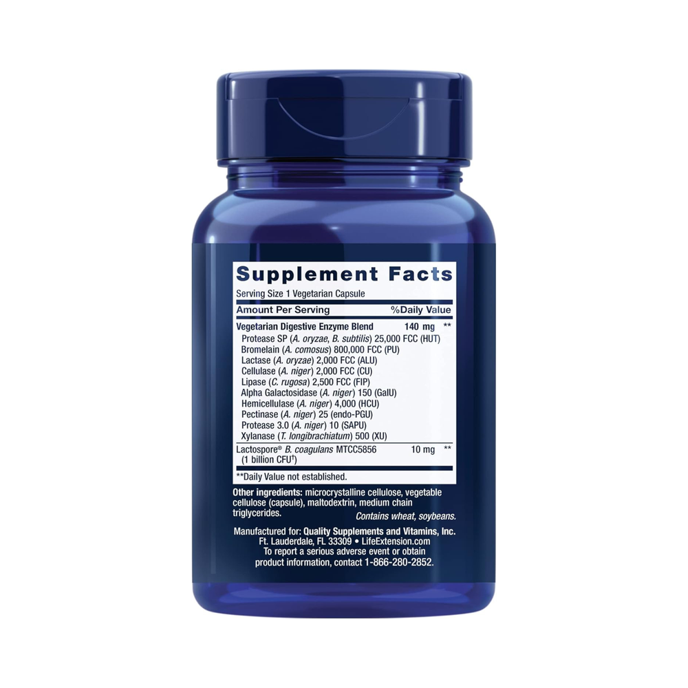 Life Extension - Enhanced Super Digestive Enzymes - 60 Veg Caps