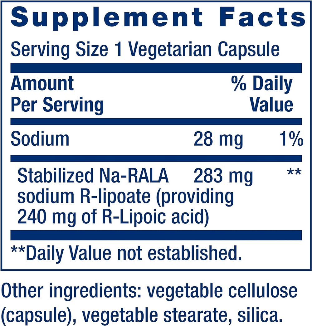 Life Extension - Super R-Lipoic Acid 240 Mg Supports Cellular Energy - 60 Veg Caps