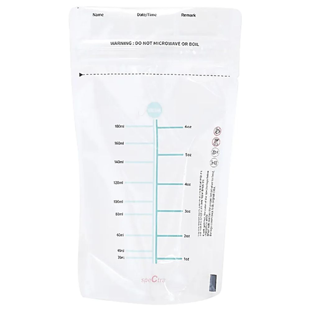 Spectra - Clean Breast Milk Storage Bags - 180 ml - 60 Pcs