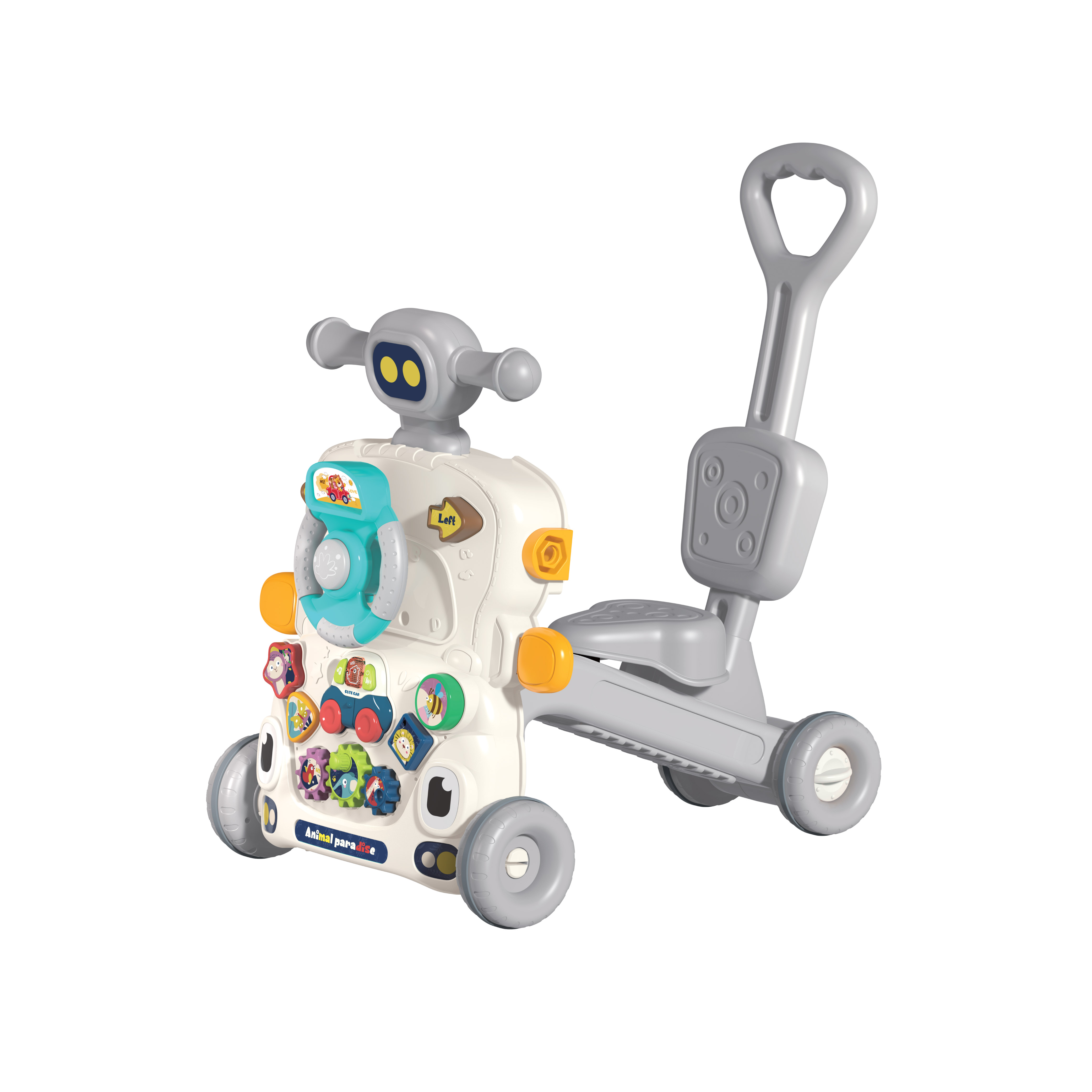 Amsham 6-In-1 Activity Baby Walker - Grey