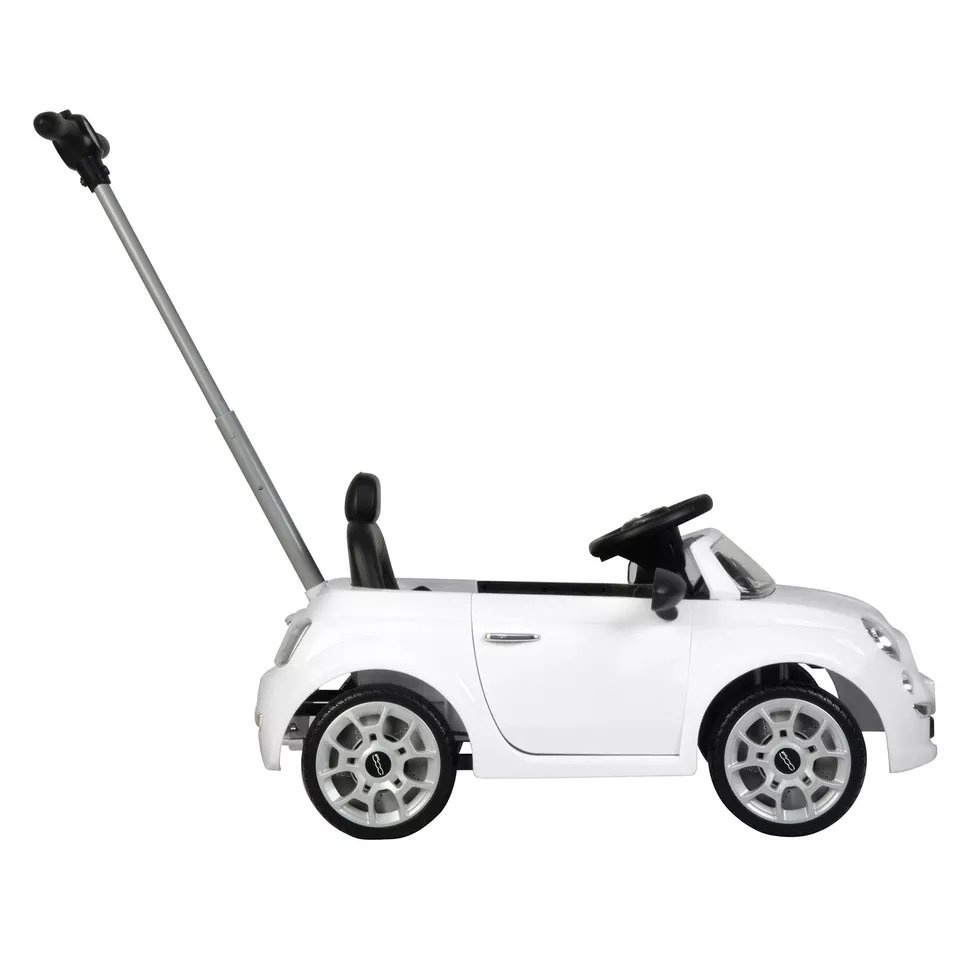 Fiat - 3-In-1 500 Push Car With Canopy - White
