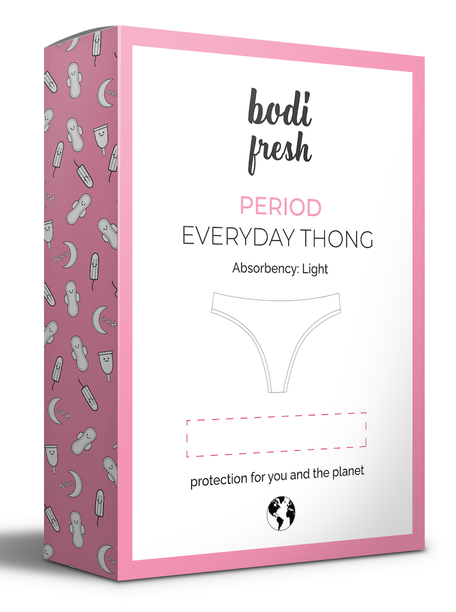 Bodi Fresh - 3pc-Set - Everyday Seamless Leakproof Period Thong - Nude