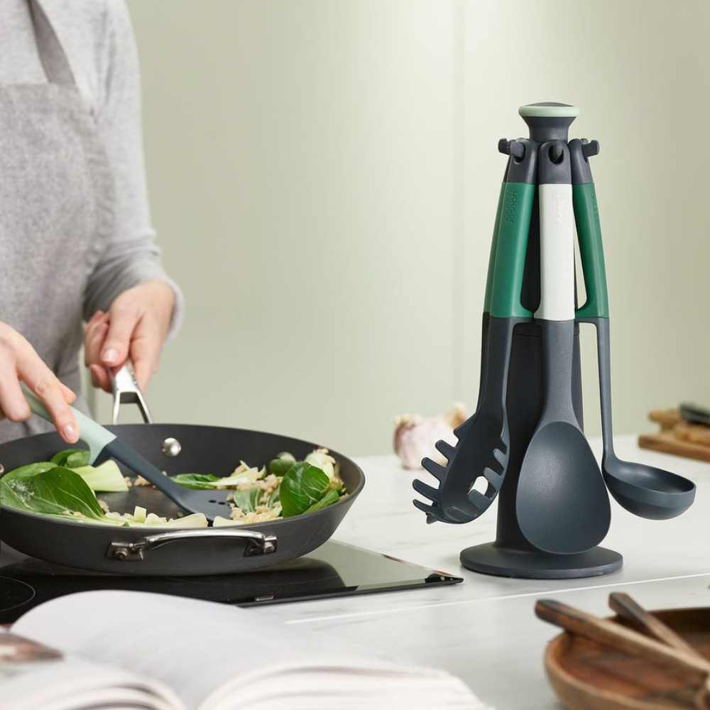 Joseph Joseph - Elevate Editions Utensils Carousel Set - Green - 7 Pcs