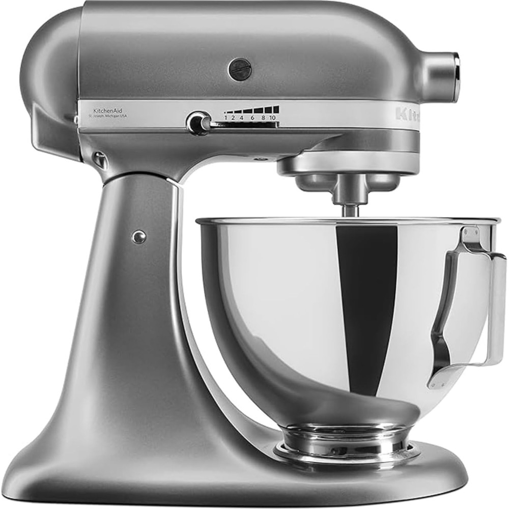 KitchenAid Artisan Stand Mixer With Pouring Shield - Contour Silver - 275 W - 4.3 L