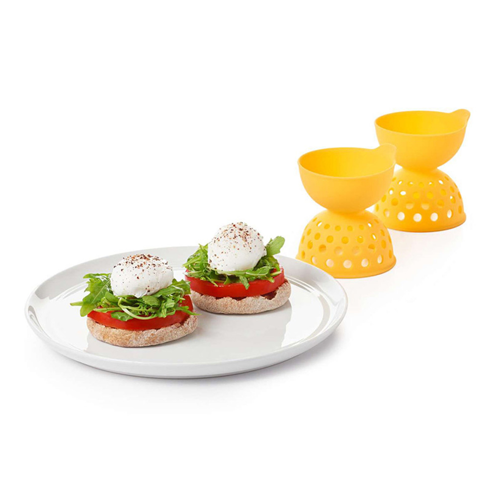 OXO - Good Grips Silicone Egg Poachers Set - Yellow - 2 Pcs