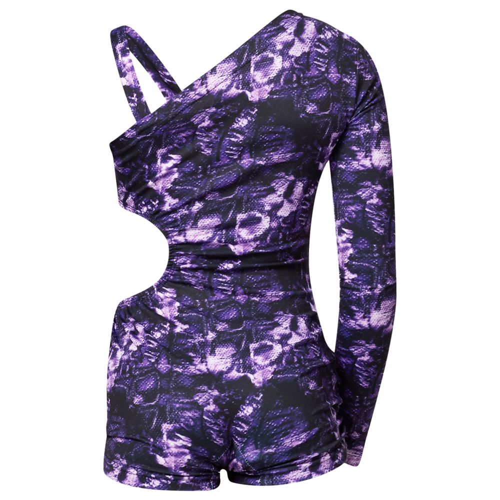 The Ido Movement Kids Snakeskin Biketard - Violet