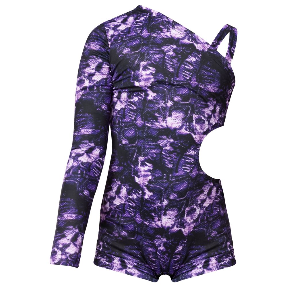 The Ido Movement Kids Snakeskin Biketard - Violet