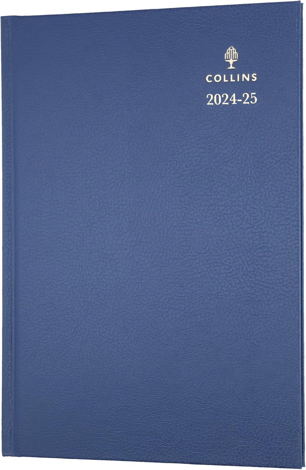 Collins - A5 Standard Desk Week To View Diary 2024-25 - Blue