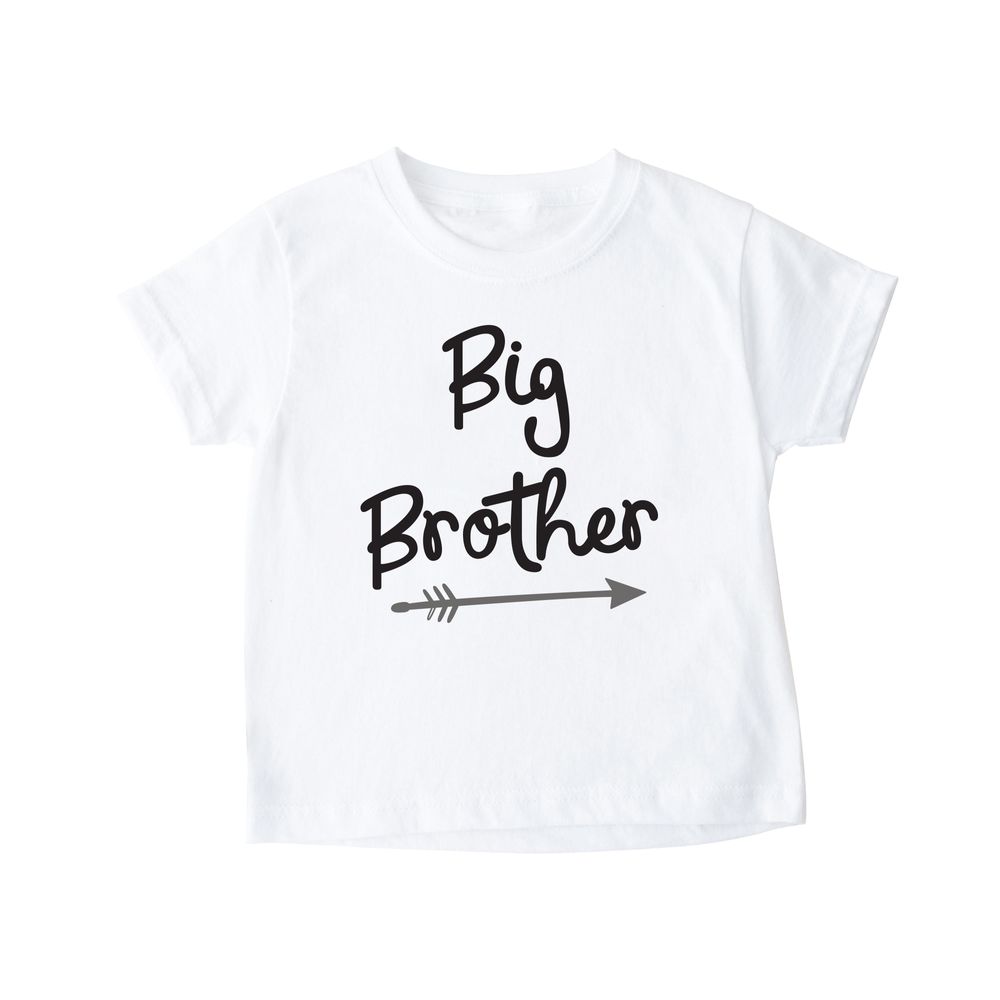 Matching Family Unique Gift for Baby Shower Big Brother T-Shirt - White