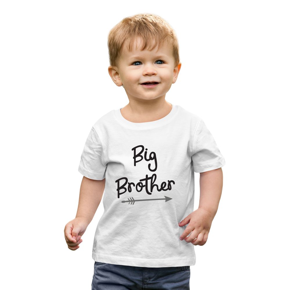 Matching Family Unique Gift for Baby Shower Big Brother T-Shirt - White