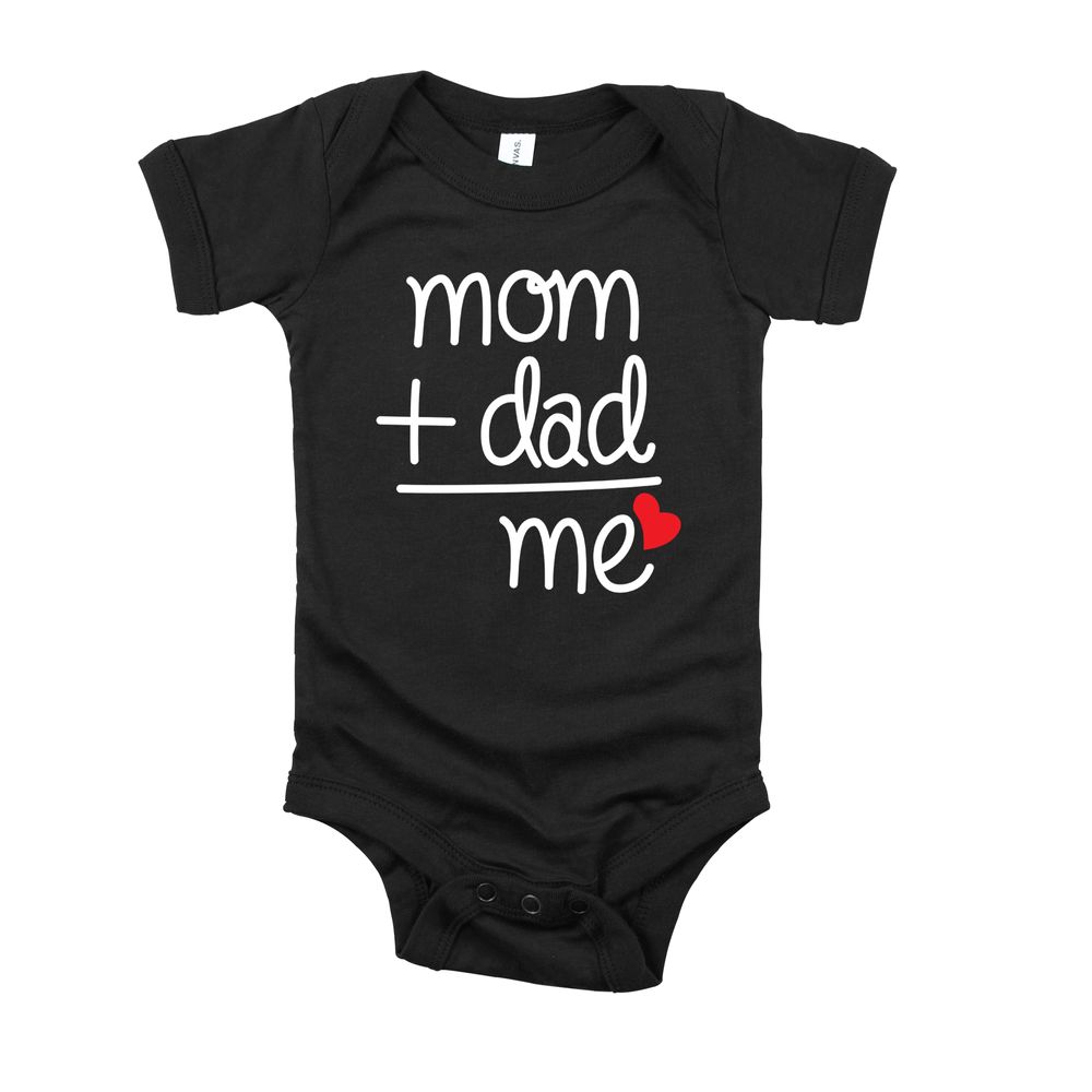 Matching Family Mom and Dad Me Baby Romper - Black