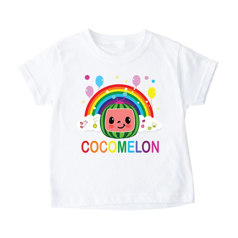 Matching Family Cocomelon Printed Kids T-Shirt - White