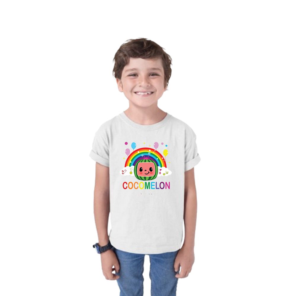 Matching Family Cocomelon Printed Kids T-Shirt - White