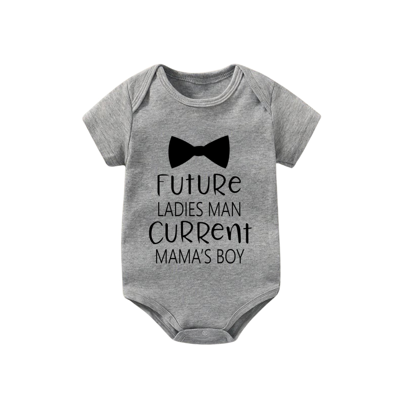 Matching Family Baby Romper - White/Grey/Blue - 4 Pcs