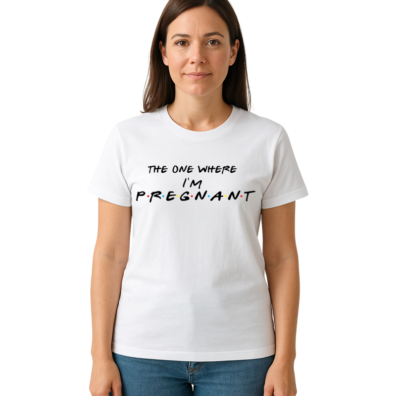 Matching Family Outfits The One Where Printed Women's T-Shirt - White