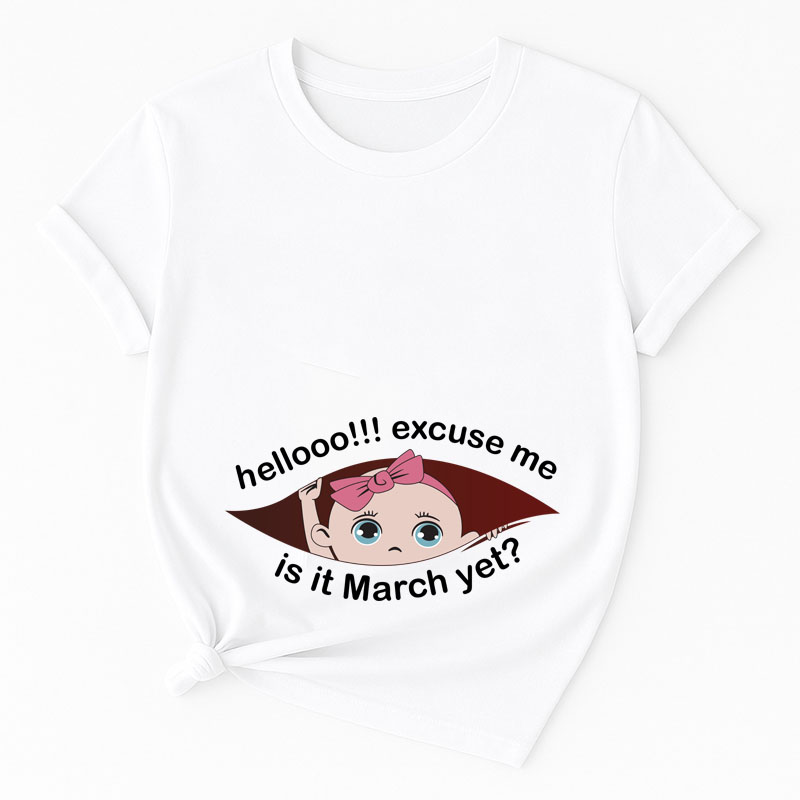 Matching Family Outfits Women' Hello Excuse Me March T-Shirt - White