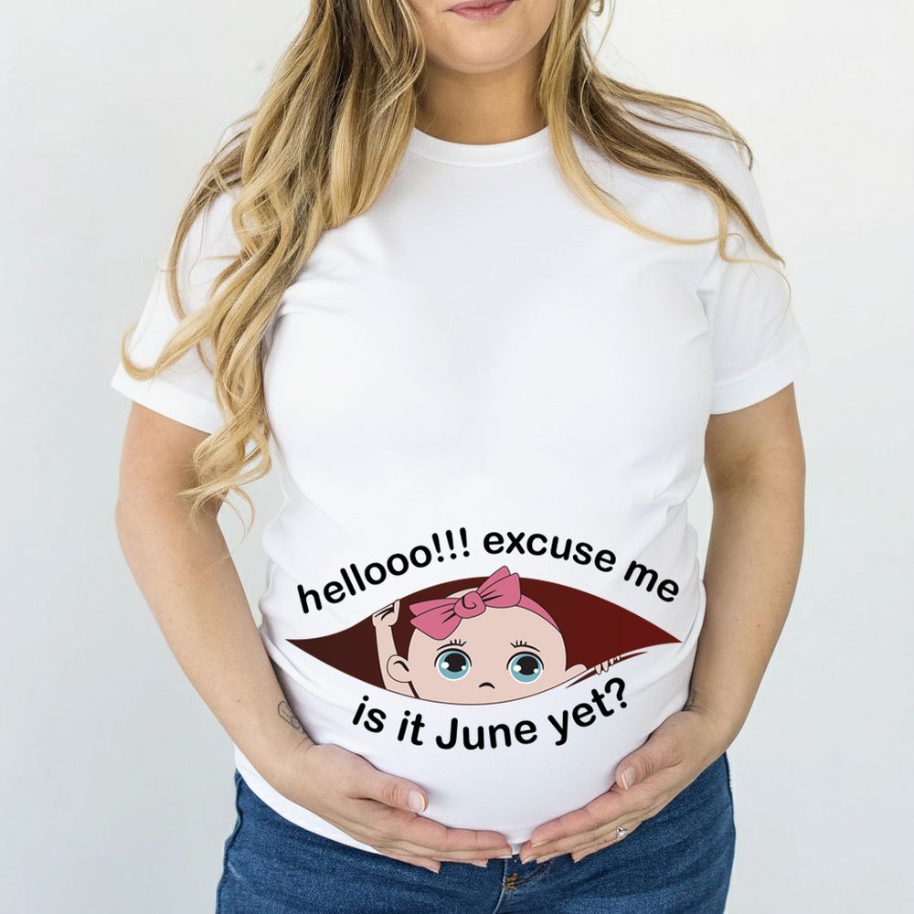 Matching Family Outfits Women' Hello Excuse Me June T-Shirt - White