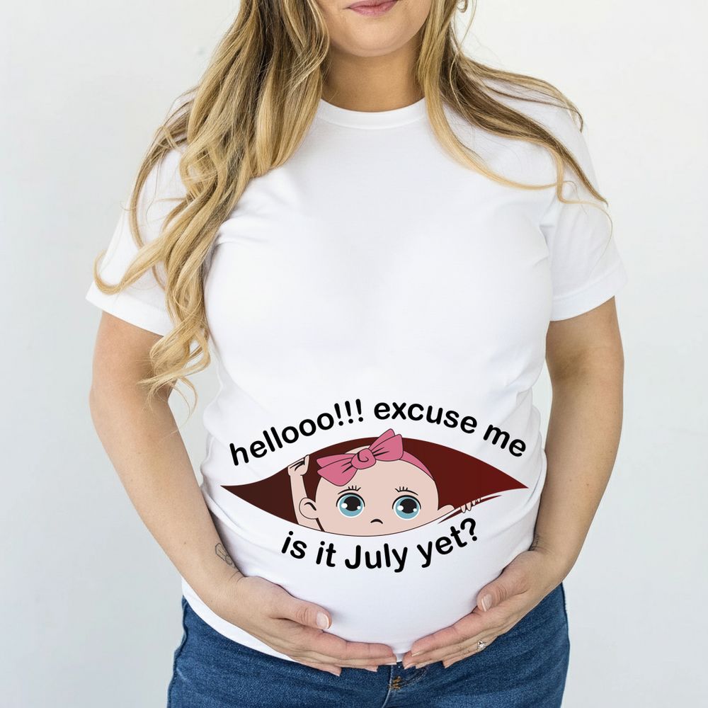 Matching Family Outfits Women' Hello Excuse Me July T-Shirt - White