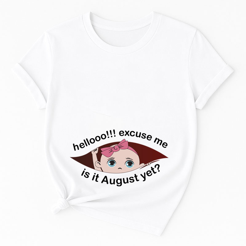 Matching Family Outfits Women' Hello Excuse Me August T-Shirt - White