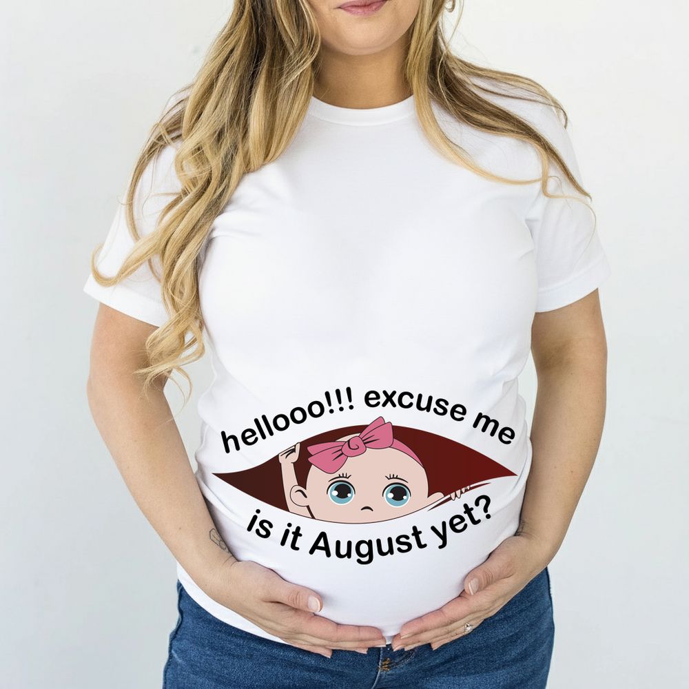 Matching Family Outfits Women' Hello Excuse Me August T-Shirt - White
