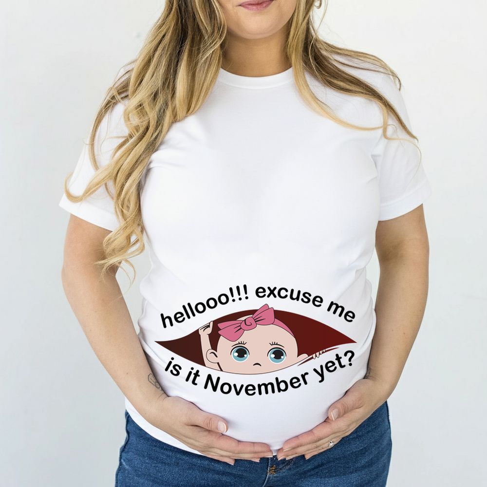 Matching Family Outfits Women' Hello Excuse Me November T-Shirt - White