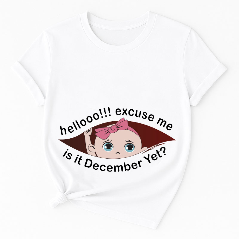 Matching Family Outfits Women' Hello Excuse Me December T-Shirt - White