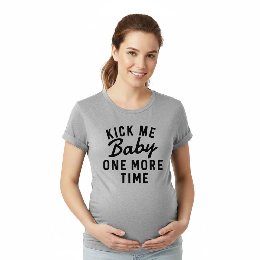 Matching Family Outfits Kick Me Baby Women's T-Shirt - Grey