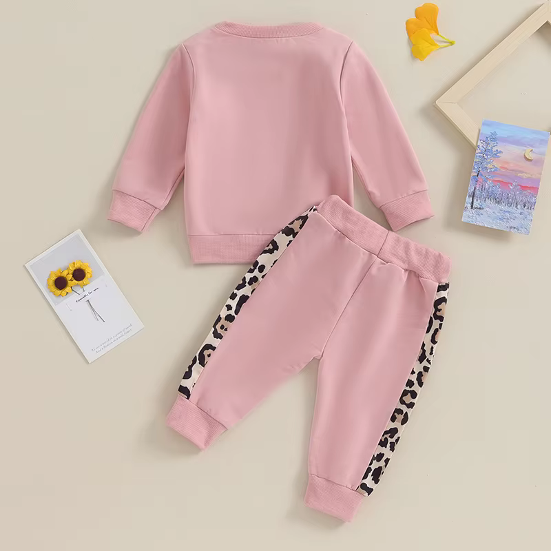 Matching Family Baby Girl's Mama's Mini Printed Top & Pants - Pink - 2 Pcs
