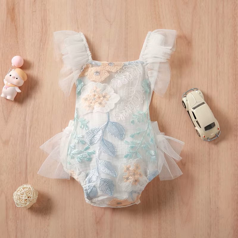 Matching Family Outfits - Baby Girl's Dreamy Frill Romper - White