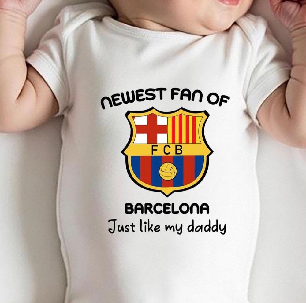 Matching Family Outfits - Newest Fan Of Barcelona Romper - White