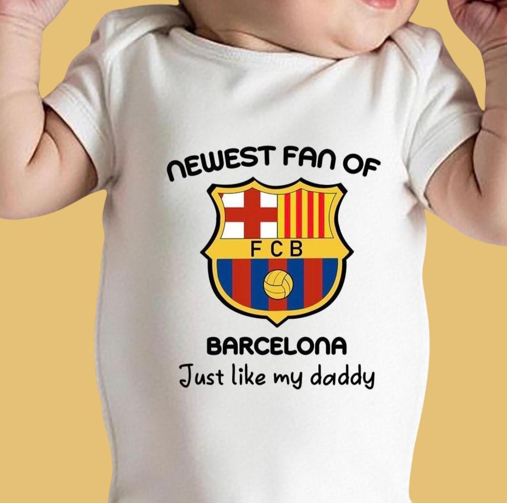 Matching Family Outfits - Newest Fan Of Barcelona Romper - White