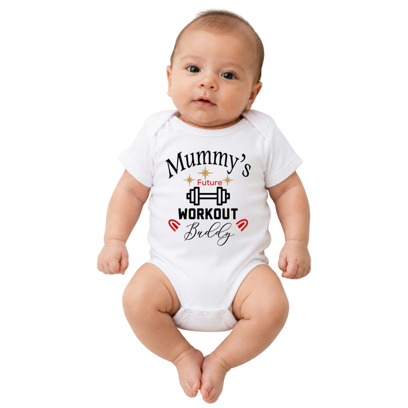 Matching Family Outfits - Mummy's Workout Romper - White