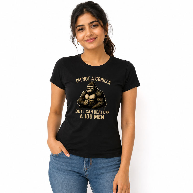 Matching Family Outfits - I'm Not A Gorilla Adult T-shirt - Black