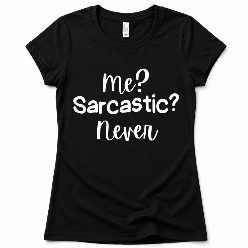 Matching Family Outfits - Me Sarcastic Adult T-shirt - Black
