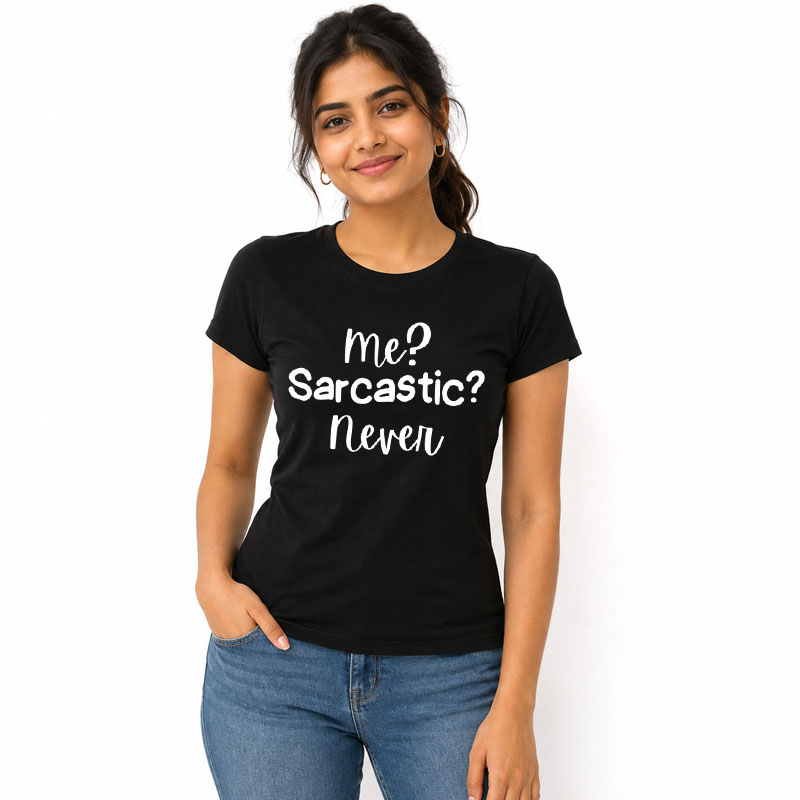 Matching Family Outfits - Me Sarcastic Adult T-shirt - Black