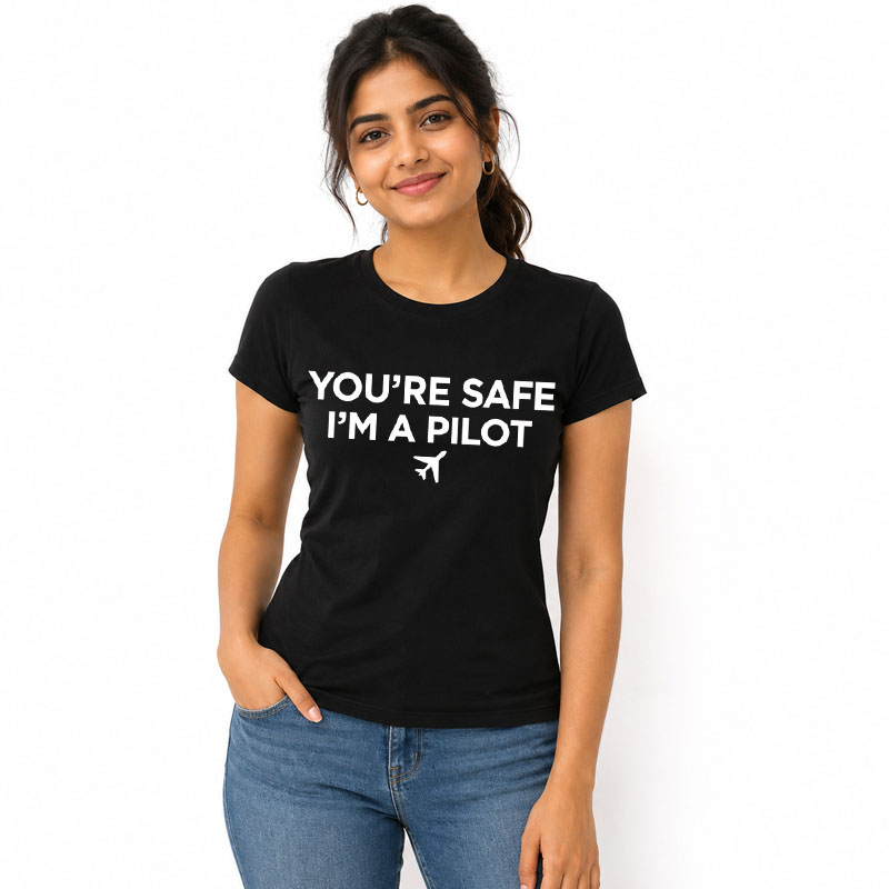 Matching Family Outfits - You're Safe Adult T-shirt - Black