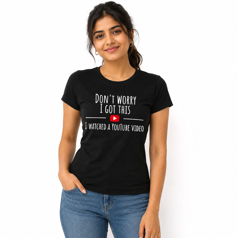 Matching Family Outfits - Don't Worry Adult T-shirt - Black