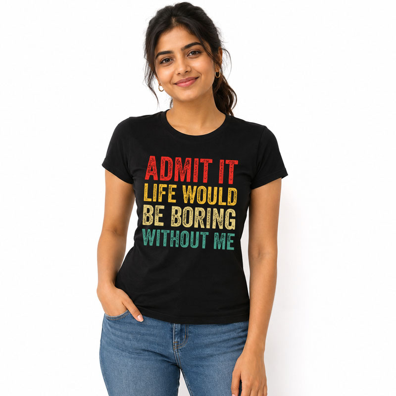 Matching Family Outfits - Admit It Adult T-shirt - Black
