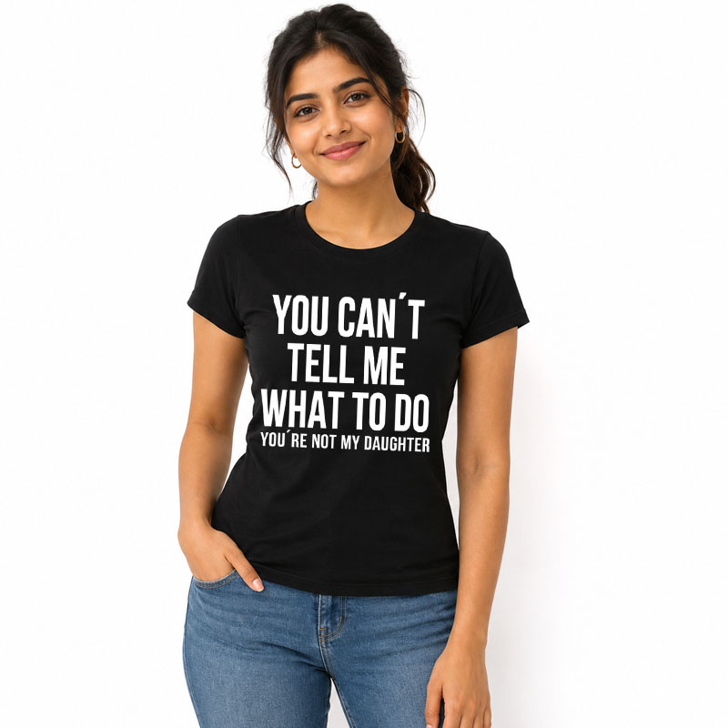 Matching Family Outfits - You Can't Tell Me Adult T-shirt - Black