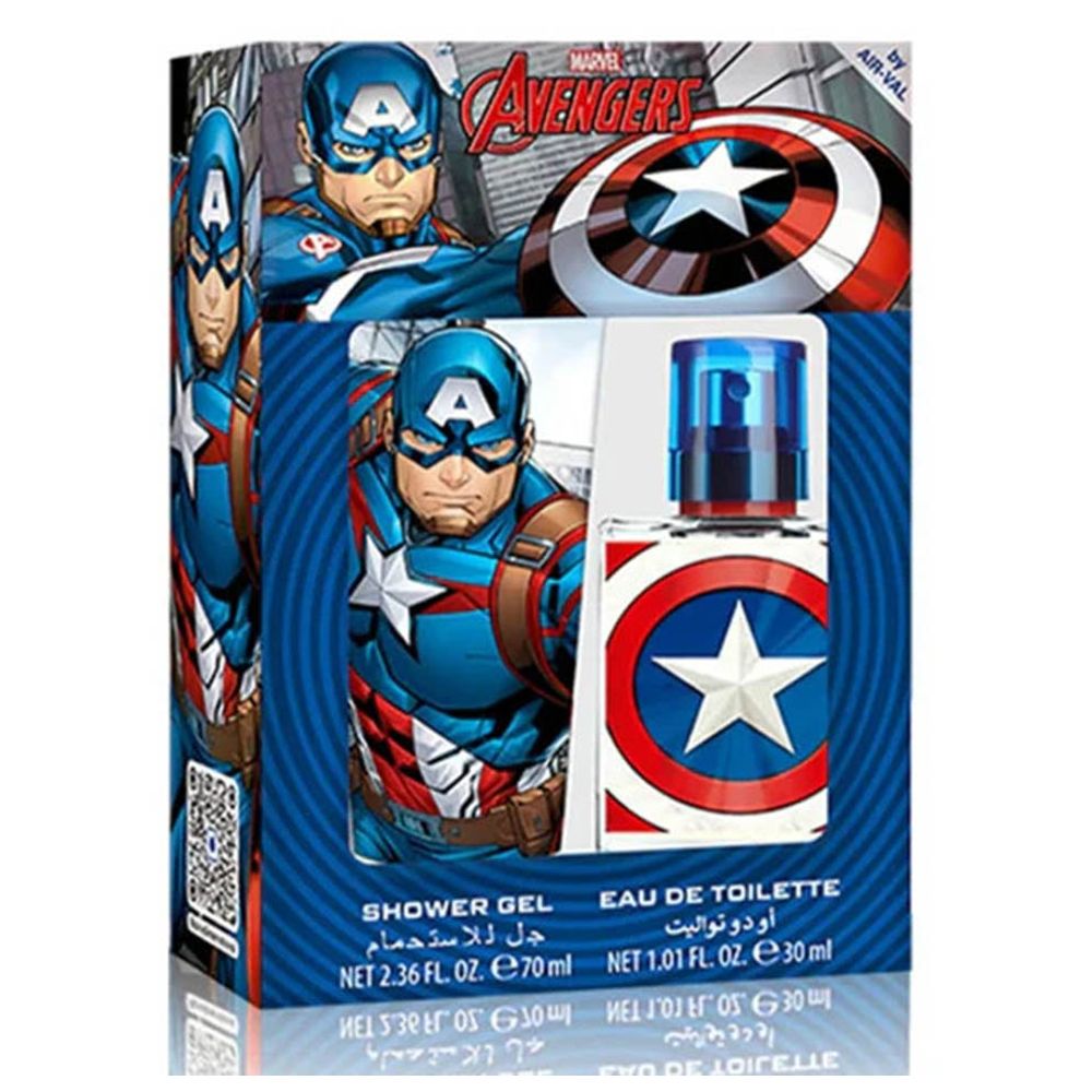 Marvel - Boy's Captain America Eau de Toilette - 30 ml With Shower Gel - 70 ml