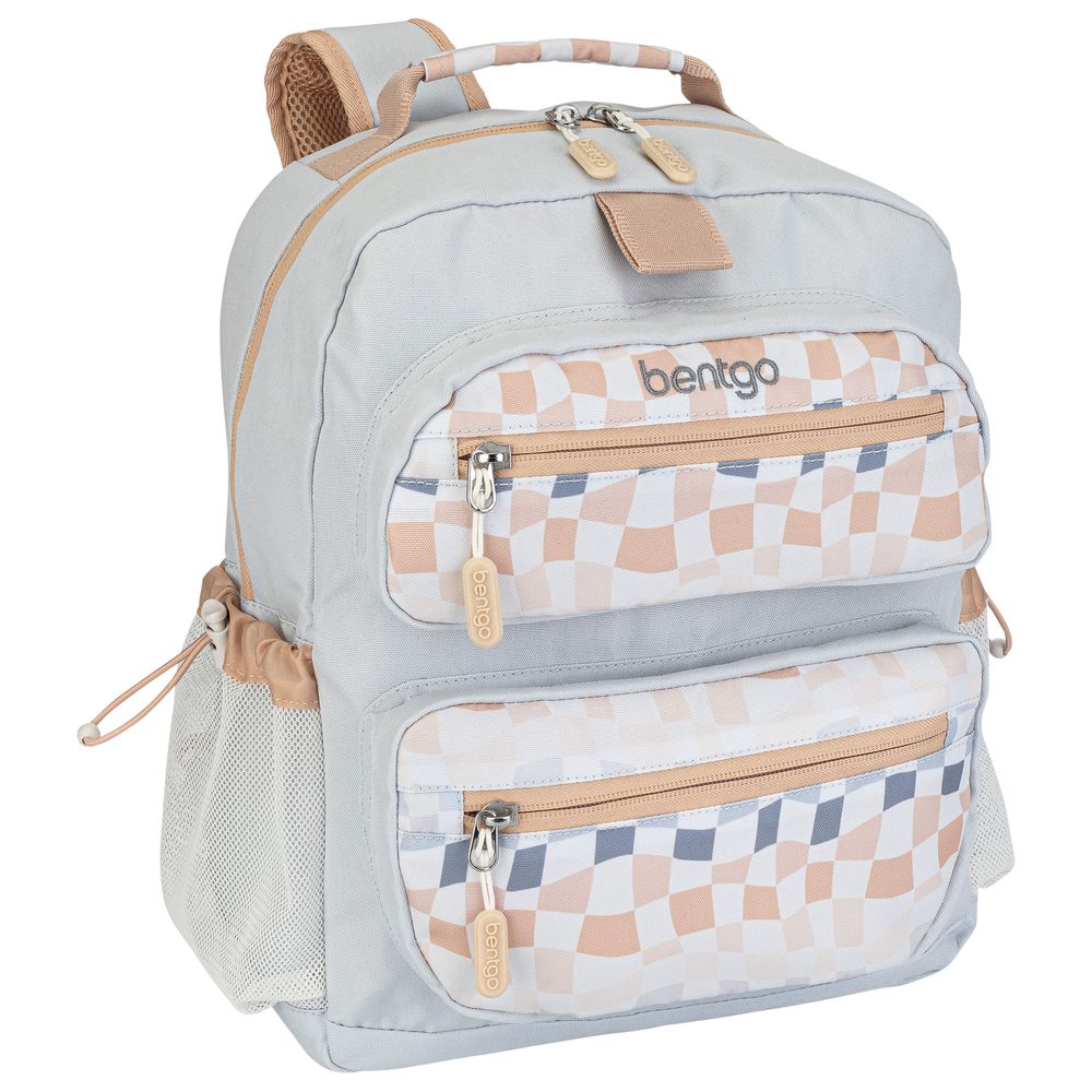 Bentgo - Kids Whimsy & Wonder Backpack - Checker Gradient - 14-Inch/36cm