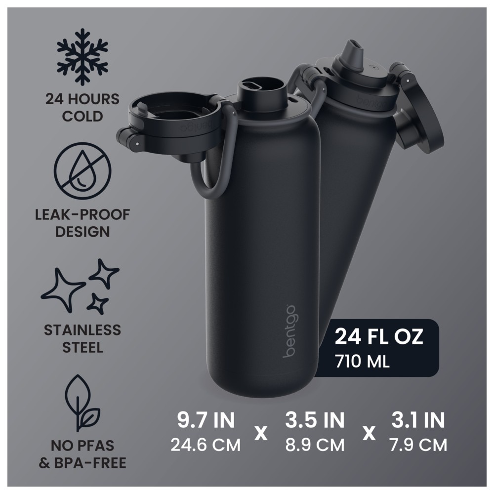 Bentgo - Flip Stainless Steel Insulated Water Bottle