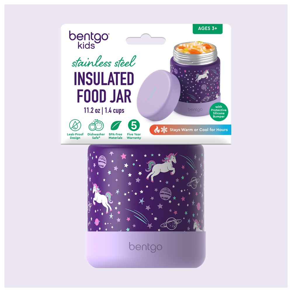 Bentgo - Kids Stainless Steel Food Jars - Unicorn - L - 330 ml