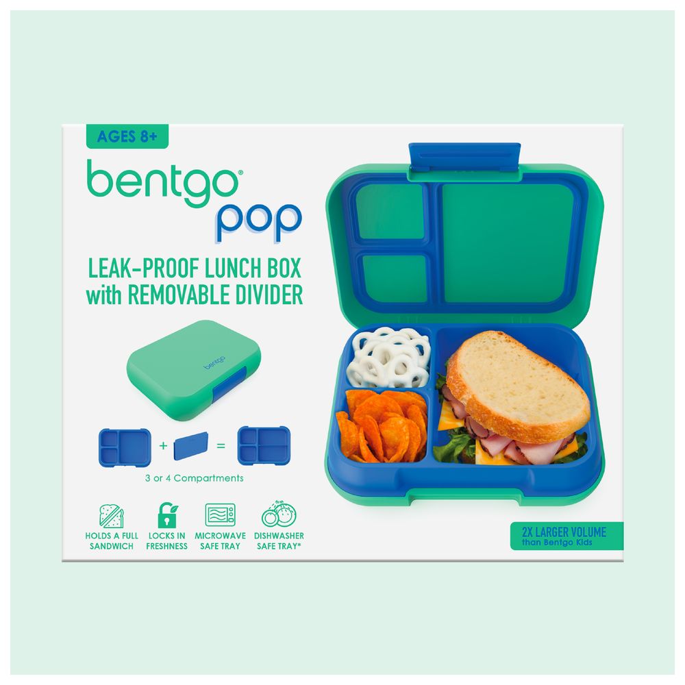 Bentgo - Pop Leak-Proof Lunch Box With Removable Divider - Spring Green/Blue